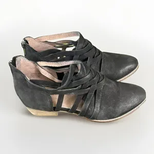 Seychelles Womens Black Leather Strappy Caged Ankle Booties Size‎ 8 Rear Zip thumbnail 6