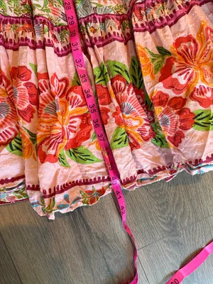 FARM Rio Macaw Smocked Midi Dress- size Large thumbnail 7