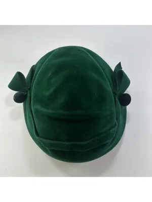 Vintage Edco Riviera Emerald Green Velour Hat with Bow Details thumbnail 5