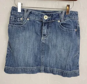 Smart Set Womens Skirt Sz 1 Blue 5 Pockets Design Button/Zip Closure Denim Jean thumbnail 1