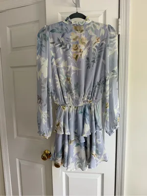 Yumi Kim Love Always Blue Floral Ruffle Mini Dress XS Revolve thumbnail 10