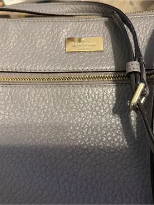 Kate Spade New York Dark Gray Leather Crossbody Shoulder Bag adjustable strap thumbnail 4