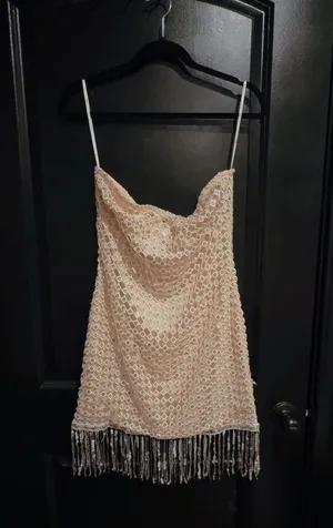 Lulus Mini Dress Sparkly Silver thumbnail 1