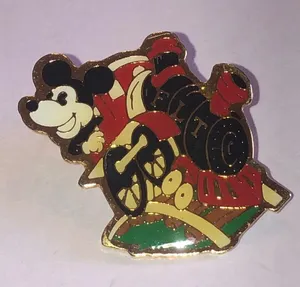 Disney Independent Order of Odd Fellows Daughters of Rebekah Mickey Mouse Train Pin thumbnail 1