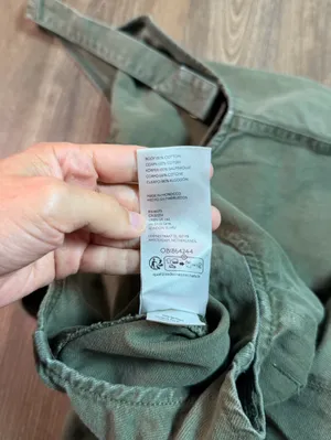 Free People We The Free Olive Green Denim Short Overalls thumbnail 6