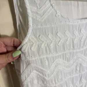 mi ami White Sleeveless Shirt Layering‎ Tank Top Size Small Coastal Beach Boho thumbnail 3