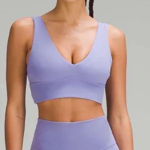 Nulux 2023 Lululemon Align V-Neck Bra *Light Support, C/D Cup Dark Lavender thumbnail 1