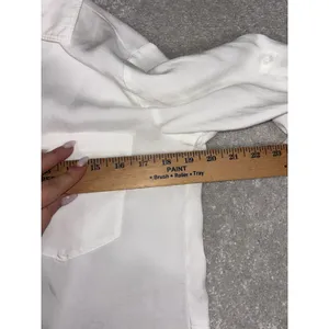 Cloth & Stone Shirt Womens Small White Tencel Button Front Pocket Blouse‎ Casual thumbnail 5