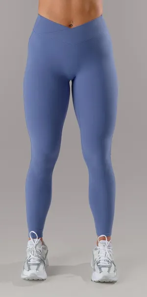 Alphalete Tenacity Mid Rise Athletic Leggings Blue Bonnet Small thumbnail 1