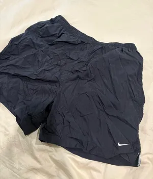 Nike vintage wind breaker drawstring black athletic shorts thumbnail 1