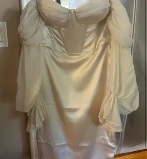 White Satin Dress thumbnail 2