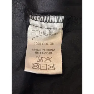 RD + Koko Embroidered Peasant Blouse Black Cotton Boho Folk Art Top Festival thumbnail 8