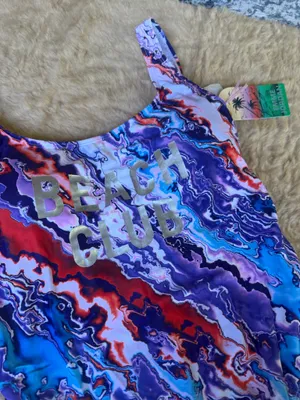 Emme Jordan Beach Club Women's One-Piece Swimsuit in Blue Multi thumbnail 5