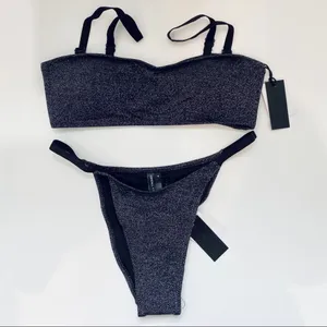 NEW Kendall and Kylie black glitter 2-piece thumbnail 1