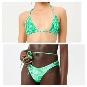 Frankies Bikinis‎ Satin Bikini Set and Sarong in Rainforest thumbnail 6