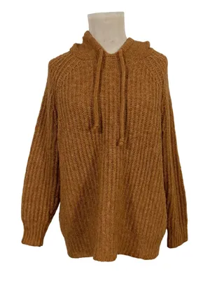 Aerie Ribbed Knit Hoodie‎ Pullover Sweater Women's Size S Wool Blend Soft Warm thumbnail 1