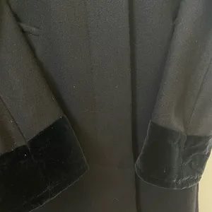 vintage Sophisticated Black Trench Coat with Timeless Design 42” length thumbnail 5