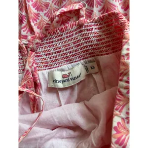 Vineyard Vines Pink Cotton Tassel Sundress XS Beach Coastal Summer thumbnail 7