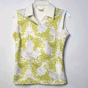 Nike Golf collared sleeveless tank top blouse sz Small thumbnail 2