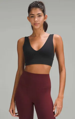 Lululemon Align V Neck Bra *Light Support, A/B Cup Black Size 4 thumbnail 1