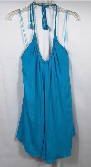 Skylar Rose Turquoise Halter Romper Women’s Large thumbnail 1