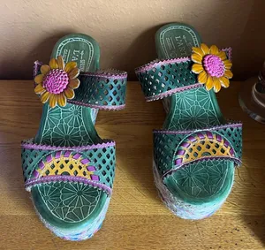 NWOT -36EU - L'ARTISTE Virgie 5.5-6/36EU Floral Platform Espadrille Sandals thumbnail 1