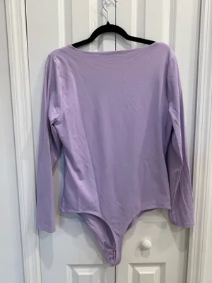 Abercrombie & Fitch Long-Sleeve Seamless Fabric Soft Squareneck Bodysuit thumbnail 3