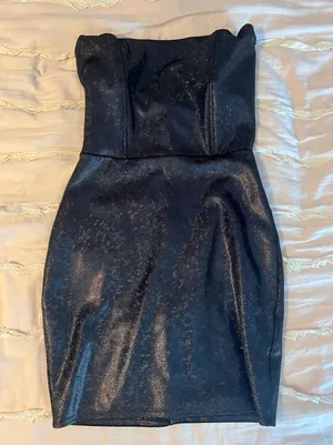 Lucy in the Sky NWOT Maclaine Edge Dress in Black Iridescent XS thumbnail 1