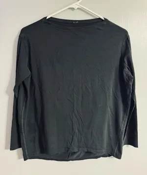 lululemon athletica Black Long Sleeve Crew Neck Athletisure Top Size 4 thumbnail 1