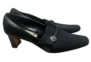 Brighton Quincy Vintage Black Women's Low Heel Slip-On Pumps thumbnail 1