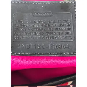 Coach Poppy Floral Graffiti Crossbody Bag Pink Black Satin Y2K Streetwear Purse thumbnail 8