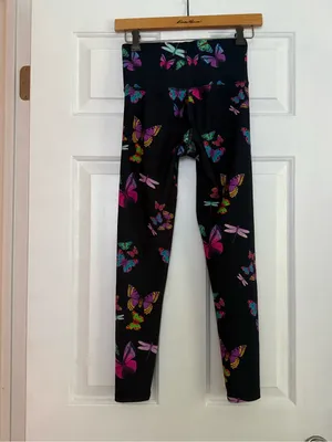 Terez Neon Butterflies Duo Knit 7/8 Leggings in Dragonfly and Butterflies thumbnail 3