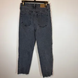 Madewell The Perfect Vintage Straight Jeans Womens 26 Gray Crinkle Wash thumbnail 5