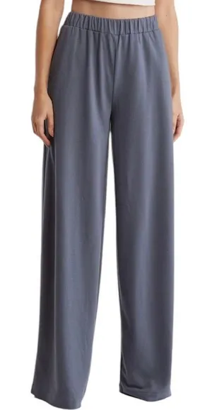 Area stars New Wide Leg Knit Pants Pull On High Rise Long Pant Grey Size Large thumbnail 1