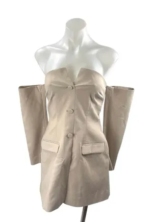 NEW Abercrombie & Fitch Mara Off Shoulder Long Sleeve Mini Sheath Shift Dress XS thumbnail 1