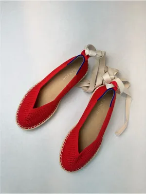 NWOT Rothy’s Red Hemp Espadrille Ballet Flats Size 11 thumbnail 2