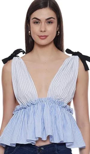 Zara striped top thumbnail 1