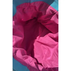 Vintage Polo Ralph Lauren Summer Canvas Tote Bag Purse Pink/Fuchsia & Blue thumbnail 13