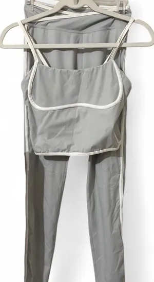 Gray & white athletic set with white trim thumbnail 1
