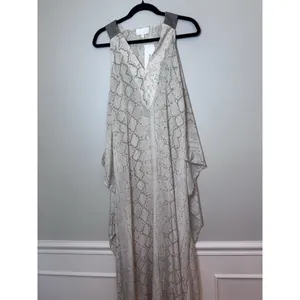 Alexis Long Sleeveless Snakeskin Printed Maxi Dress With Cape XS Flowy EUC thumbnail 8