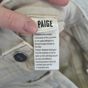 PAIGE Women's‎ Size 27 Beige Cargo Pants Straight Leg Cotton Blend Utility thumbnail 9