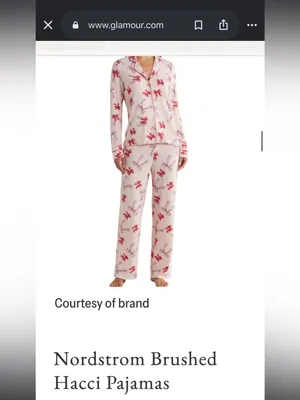 Women’s Pink Bow-Print Pajama Top – Nordstrom NWOT thumbnail 2