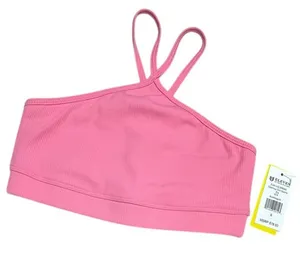 EleVen by Venus‎ Williams Pink Ribbed Double-Strap Sports Bra thumbnail 1