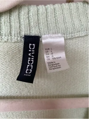 H&M Divided Knit Cropped Cardigan V Neck Button Coastal Preppy Mint Green L Boho thumbnail 7