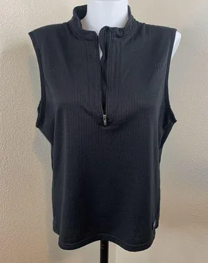 Vtg Patagonia Regulator Vest Polartec Black Half 1/2 Zip Made USA Women’s? Sz M thumbnail 2