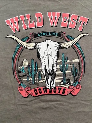 Wild West Tee Size XS 0507 Gray thumbnail 2