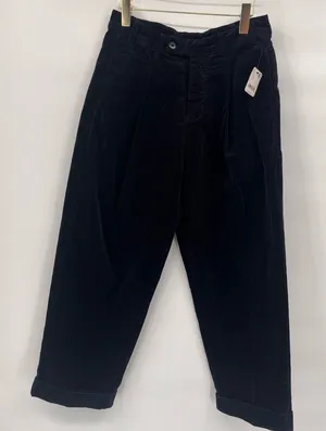 Free‎ People black velvet baggy pants size 4 NWT thumbnail 1