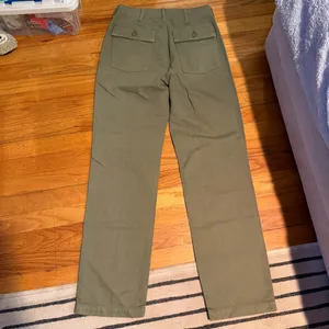 Denim Forum The '90s Utility Hi-Rise Loose Jean Bitter Sage Sz 25 thumbnail 4
