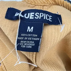 NEW Blue Spice Corduroy Overall jumpsuit Dress Mustard yellow MEDIUM boho thumbnail 8