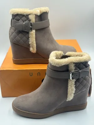 Unisa Madazi Taupe Wedge Booties 7M thumbnail 1